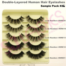 False Lash Box Own Brand Private Label 100% Human Hair Eyelashes Wholesale